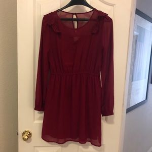 Wine red dress
